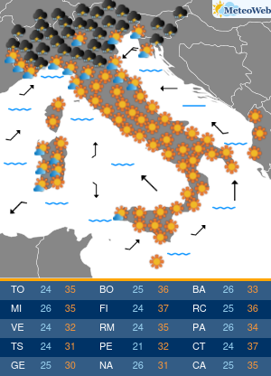 Previsioni Meteo Mercoledi 15 Luglio