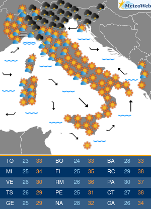 Sabato 18 Luglio Previsioni Meteo Sabato 18 Luglio