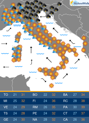 Domenica 19 Luglio Previsioni Meteo Domenica 19 Luglio