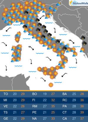 Mercoledi 22 Luglio Previsioni Meteo Mercoledi 22 Luglio