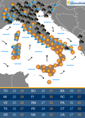 Martedi 21 Luglio Previsioni Meteo Martedi 21 Luglio