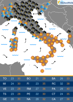 Martedi 21 Luglio Previsioni Meteo Martedi 21 Luglio