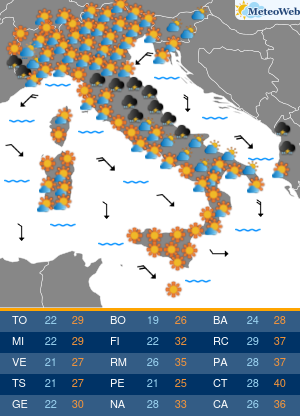 Mercoledi 22 Luglio Previsioni Meteo Mercoledi 22 Luglio