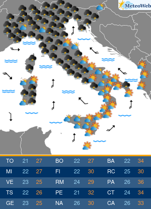Domenica 26 Luglio Previsioni Meteo Domenica 26 Luglio