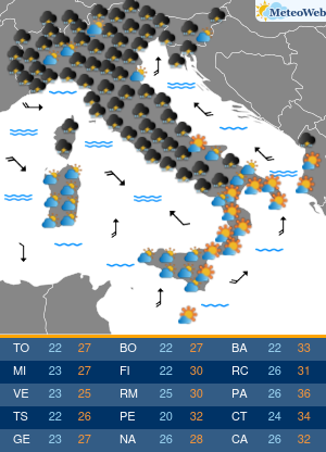 Domenica 26 Luglio Previsioni Meteo Domenica 26 Luglio