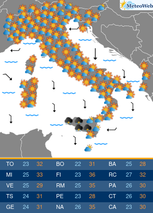 Martedi 28 Luglio Previsioni Meteo Martedi 28 Luglio