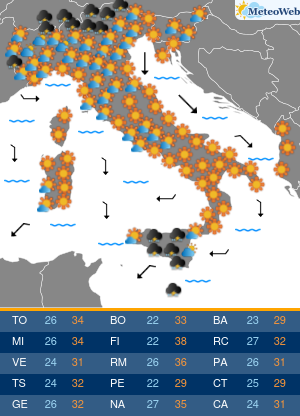 Mercoledi 29 Luglio Previsioni Meteo Mercoledi 29 Luglio