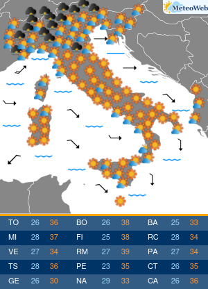 Previsioni Meteo Sabato 1 Agosto