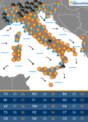 Previsioni Meteo Sabato 1 Agosto