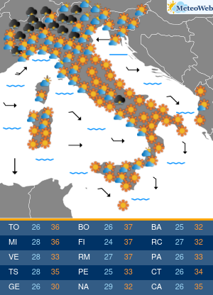 Sabato 1 Agosto Previsioni Meteo Sabato 1 Agosto