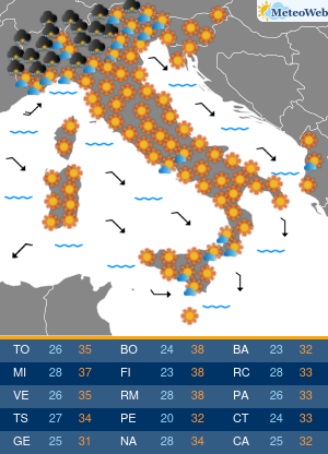Venerdi 31 Luglio Previsioni Meteo Venerdi 31 Luglio