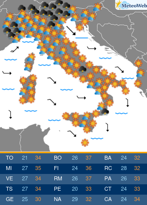 Previsioni Meteo Sabato 1 Agosto