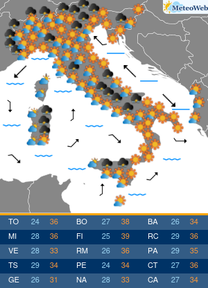 Mercoledi 5 Agosto Previsioni Meteo Mercoledi 5 Agosto