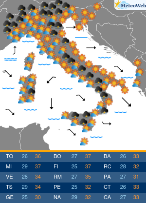 Giovedi 6 Agosto Previsioni Meteo Giovedi 6 Agosto