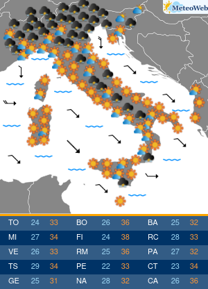 Previsioni Meteo Venerdi 7 Agosto