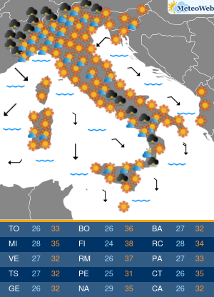 Domenica 9 Agosto Previsioni Meteo Domenica 9 Agosto
