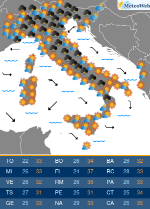Sabato 8 Agosto Previsioni Meteo Sabato 8 Agosto