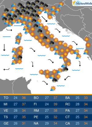 Previsioni Meteo Martedi 11 Agosto