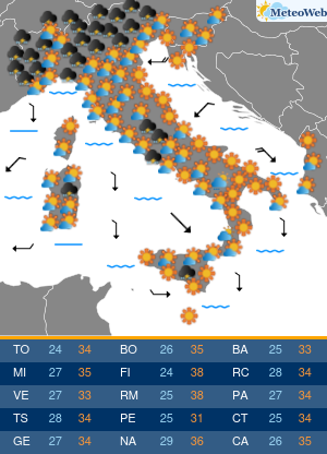 Previsioni Meteo Mercoledi 12 Agosto