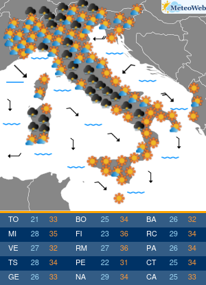 Mercoledi 12 Agosto Previsioni Meteo Mercoledi 12 Agosto