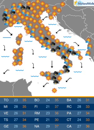 Giovedi 13 Agosto Previsioni Meteo Giovedi 13 Agosto