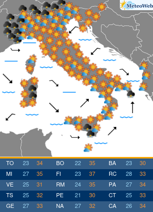 Previsioni Meteo Sabato 15 Agosto