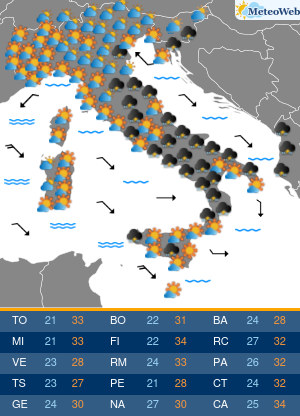 Martedi 18 Agosto Previsioni Meteo Martedi 18 Agosto