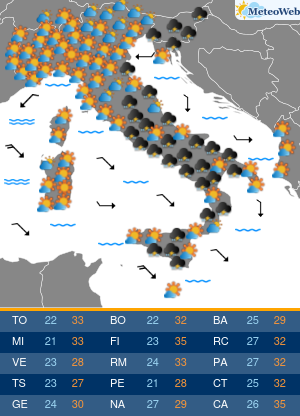 Martedi 18 Agosto Previsioni Meteo Martedi 18 Agosto