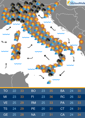 Mercoledi 19 Agosto Previsioni Meteo Mercoledi 19 Agosto
