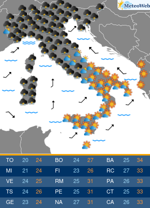 Previsioni Meteo Venerdi 21 Agosto