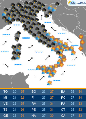 Previsioni Meteo Venerdi 21 Agosto