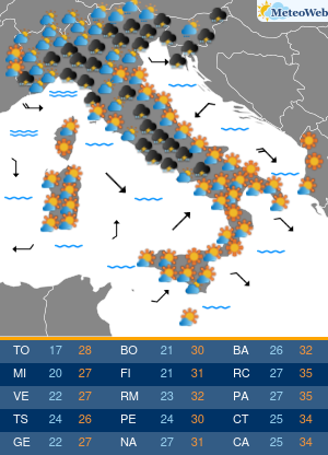 Sabato 22 Agosto Previsioni Meteo Sabato 22 Agosto