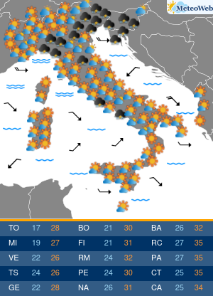 Sabato 22 Agosto Previsioni Meteo Sabato 22 Agosto