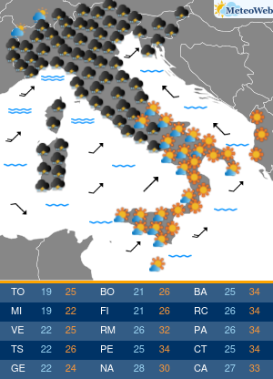 Previsioni Meteo Venerdi 21 Agosto