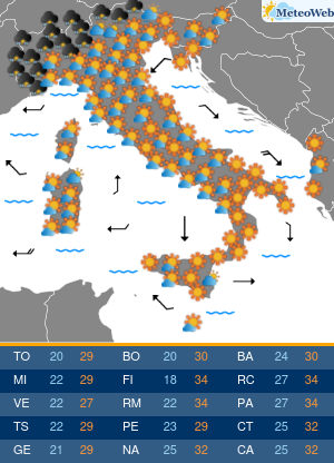 Lunedi 24 Agosto Previsioni Meteo Lunedi 24 Agosto