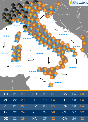 Lunedi 24 Agosto Previsioni Meteo Lunedi 24 Agosto