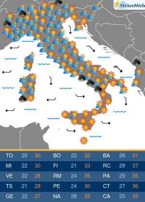 Mercoledi 26 Agosto Previsioni Meteo Mercoledi 26 Agosto