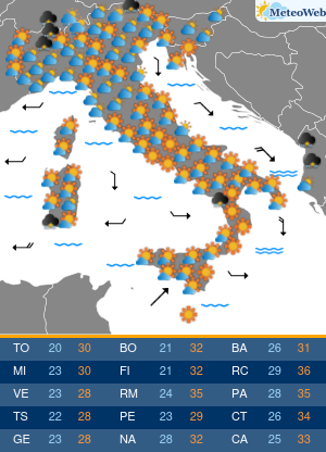 Mercoledi 26 Agosto Previsioni Meteo Mercoledi 26 Agosto