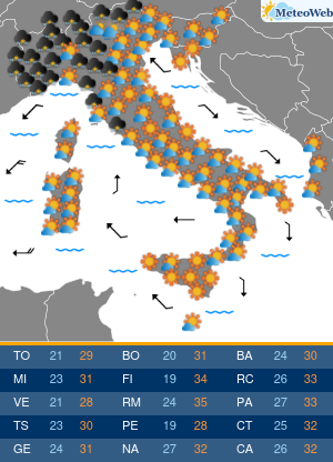 Lunedi 24 Agosto Previsioni Meteo Lunedi 24 Agosto
