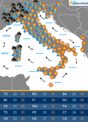 Giovedi 27 Agosto Previsioni Meteo Giovedi 27 Agosto