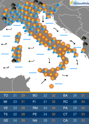 Mercoledi 26 Agosto Previsioni Meteo Mercoledi 26 Agosto