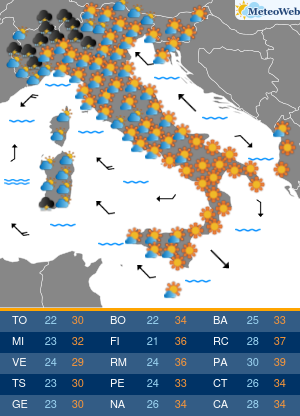 Giovedi 27 Agosto Previsioni Meteo Giovedi 27 Agosto