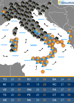 Martedi 25 Agosto Previsioni Meteo Martedi 25 Agosto
