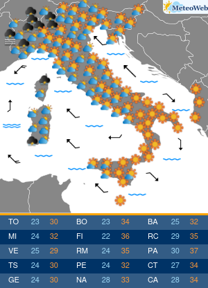 Giovedi 27 Agosto Previsioni Meteo Giovedi 27 Agosto