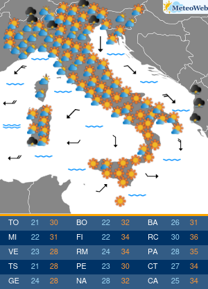 Mercoledi 26 Agosto Previsioni Meteo Mercoledi 26 Agosto
