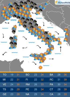 Sabato 29 Agosto Previsioni Meteo Sabato 29 Agosto