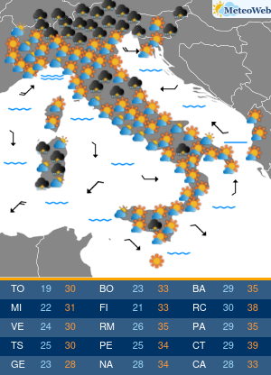 Sabato 29 Agosto Previsioni Meteo Sabato 29 Agosto