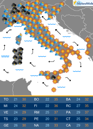 Giovedi 27 Agosto Previsioni Meteo Giovedi 27 Agosto