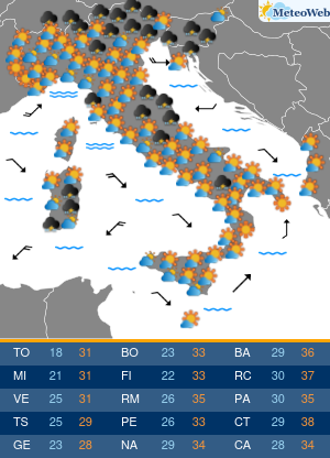 Sabato 29 Agosto Previsioni Meteo Sabato 29 Agosto