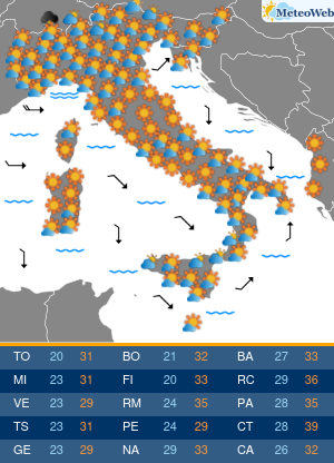 Domenica 30 Agosto Previsioni Meteo Domenica 30 Agosto
